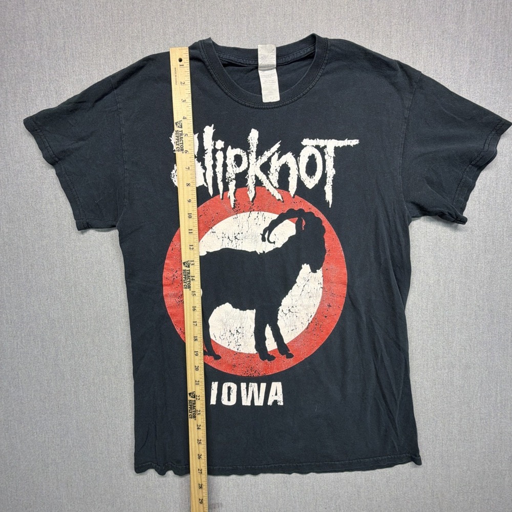 Vintage Slipknot Iowa Tour Band Shirt Goat Print Rare Mens Size Medium Y2K - Picture 4 of 5